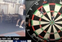 Tässä on meininkiä! Amatööripelaaja heitti pubissa ysitikkasen Amatooripelaaja