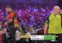 Klassikkovideo: Michael van Gerwen ja Michael Smith tarjoilivat historian älyttömimmän legin MM-finaalissa Michael van Gerwen