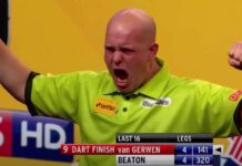 Klassikkovideo: Michael van Gerwen painoi unohtumattoman ysitikkaisen World Matchplayssa Michael