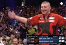 Luke Littler heitti historiallisen tasolla – Nathan Aspinallin ele ottelun jälkeen kertoi kaiken olennaisen Luke Littler